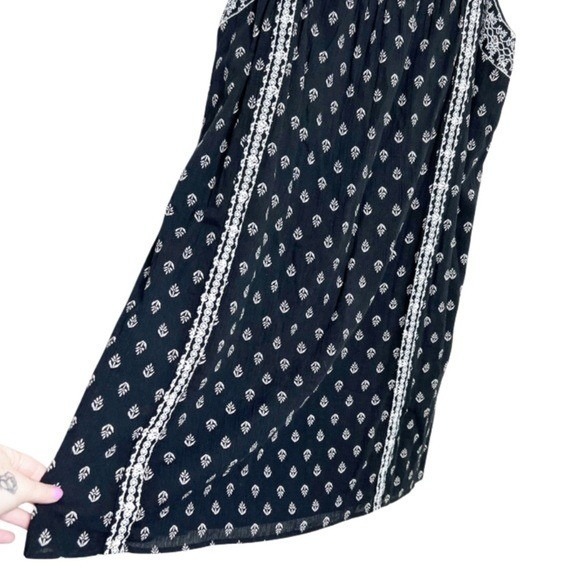 Old Navy NWT Womens Black White Geometric Print Boho Swing Dress Size Large - Picture 4 of 8
